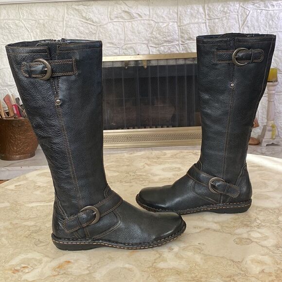 BOC BORN CONCEPT 6 Riding Boots Leather Knee High Black Zip Up - Picture 5 of 15